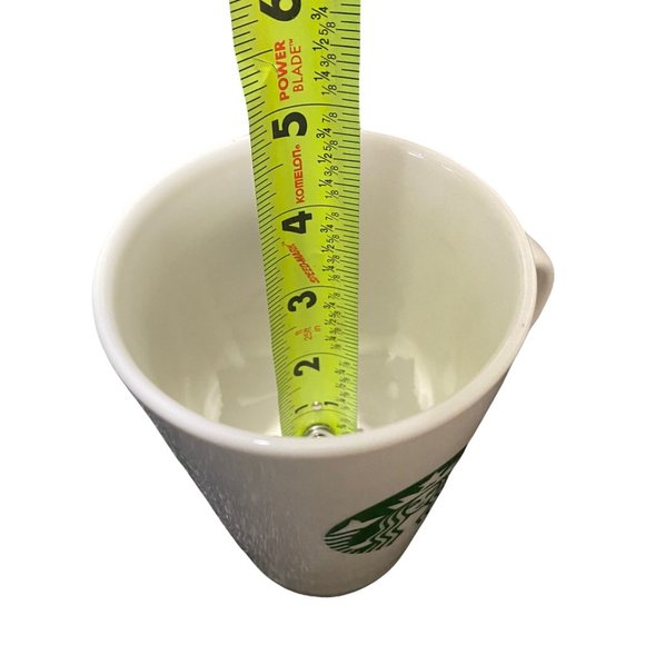 Starbucks Coffee Mug Classic Tall White Cup 12 oz Green Mermaid Logo 2015 - Picture 3 of 8